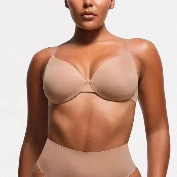 SKIMS Smoothing‎ Intimates Full Coverage Lightly Lined Bra 44D Sienna - Picture 3 of 9